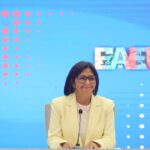 Venezuelan Vice President Delcy Rodríguez during her speech at the Eurasian Economic Union Second Summit, Wednesday, May 24, 2023. Photo: Venezuelan Vice Presidency Office.