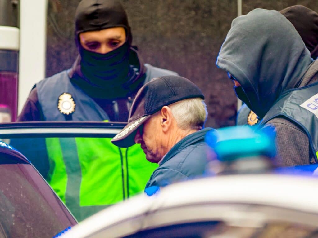 Pompeyo González, arrested after his home in Miranda de Ebro, Spain, was searched in January. Photo: Santi Otero/EFE.