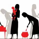 Photo composition showing women performing many tasks that are barely remunerated or recognized. Photo: Oxfam.