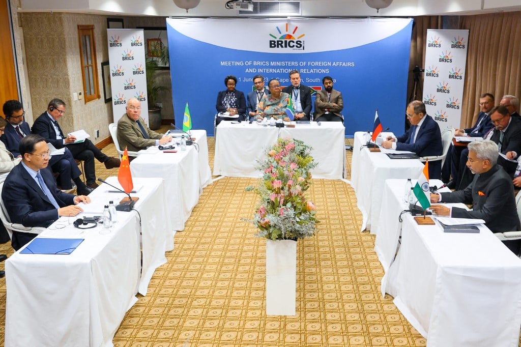 BRICS foreign ministers meet in Cape Town, South Africa. Photo: Handout/Russian Foreign Ministry/AFP.