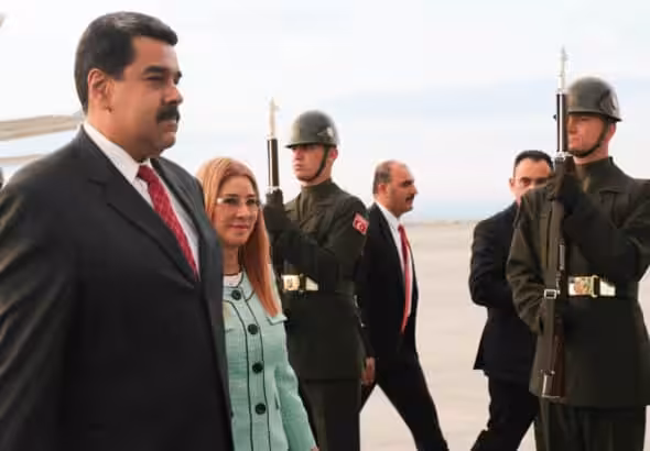 Venezuelan President Nicolás Maduro receiving military honors during his arrival at the Esenboga international airport, Ankara, where he was an international guest for Turkish President Erdogan's inauguration. Friday, June 2, 2023. Photo: Presidential Press.