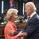 EU Commission President Ursula von der Leyen meeting US President Joe Biden last year, at the G20 summit in Bali. Photo: European Commission/File photo.
