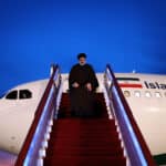 Iranian President Seyed Ebrahim Raisi exiting the presidential plane. Photo: Irangov.ir/File photo.