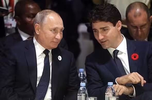 Russian President Vladimir Putin (left), Canadian Prime Minister Justin Trudeau (right). Photo: Institute for Peace and Diplomacy.