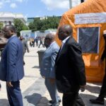 The African peace mission for Ukraine arrives at Nemishaeve railway station, Kiev, June 16, 2023. Photo: Presidency of South Africa.