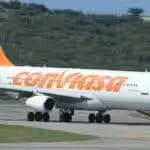 A Conviasa plane in Simón Bolívar International Airport in Maiquetía, Venezuela. File photo.