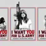 US military recruitment poster with E-Girls on the cover. Photo: MintPress News.