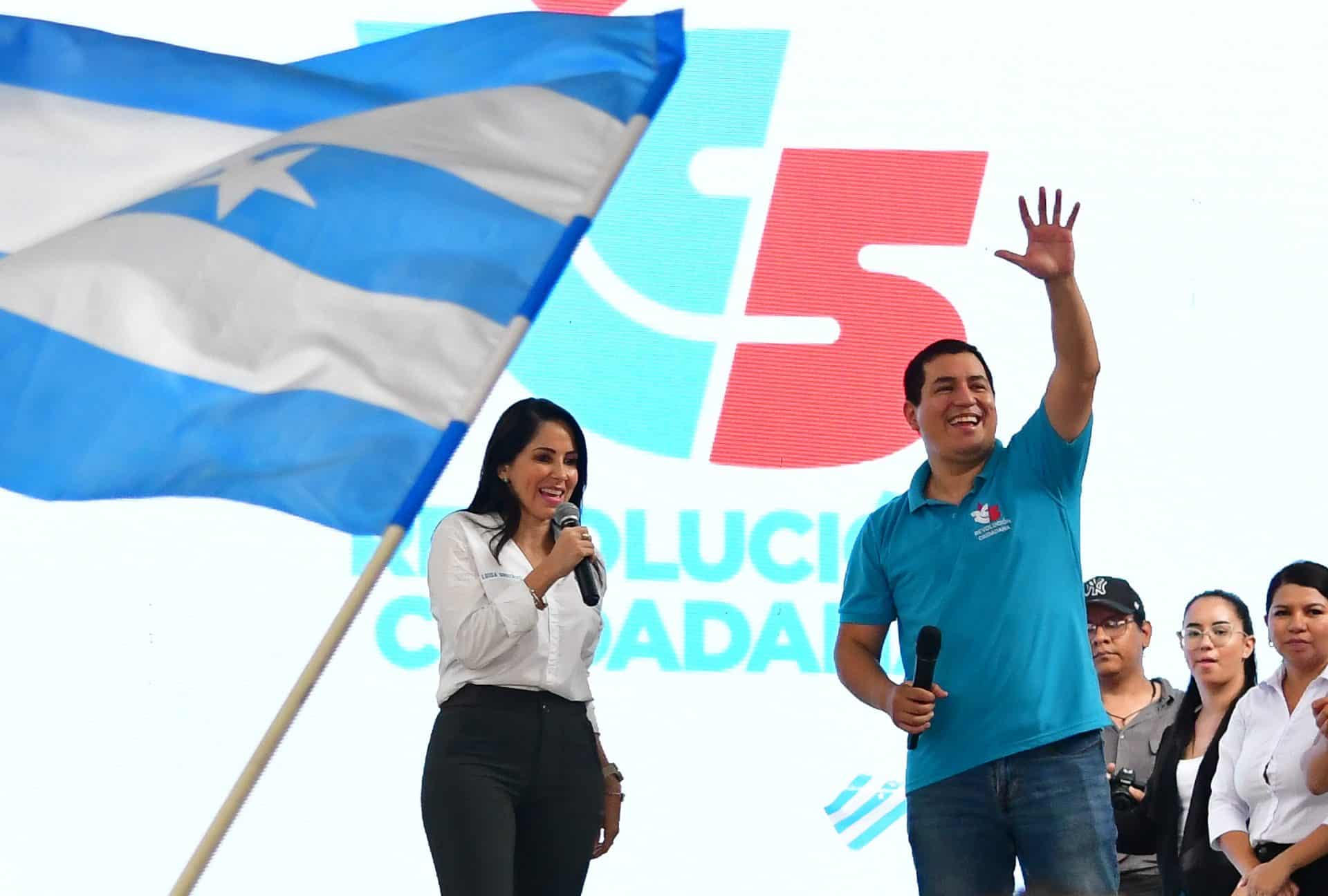 Movimiento Revolución Ciudadana elects Luisa Gonzalez as candidate for presidency at a massive event in Portoviejo, Manabí in Ecuador. Photo: Prensa Latina.
