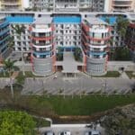Aerial view of the restored University Clinical Hospital. Photo: Twitter/@@JacquelinePSUV.