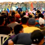Venezuelan Minister for Interior and Justice Remigio Ceballos speaking with the Yukpa community in Zulia state, June 12, 2023. Photo: Twitter/@MijpVzla.
