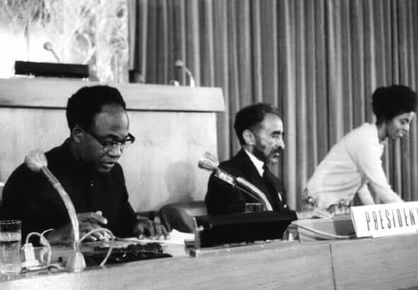 Kwame Nkrumah And Haile Selassie. Photo: News Ghana/File photo.