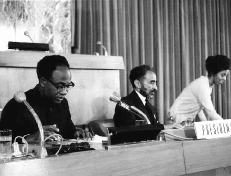 Kwame Nkrumah And Haile Selassie. Photo: News Ghana/File photo.