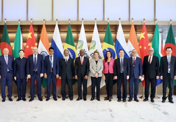 The board of directors of the New Development Bank meeting in April 2023. Photo: Geopolitical Economy Report.