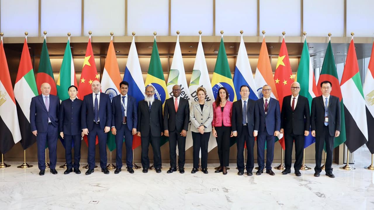 The board of directors of the New Development Bank meeting in April 2023. Photo: Geopolitical Economy Report.