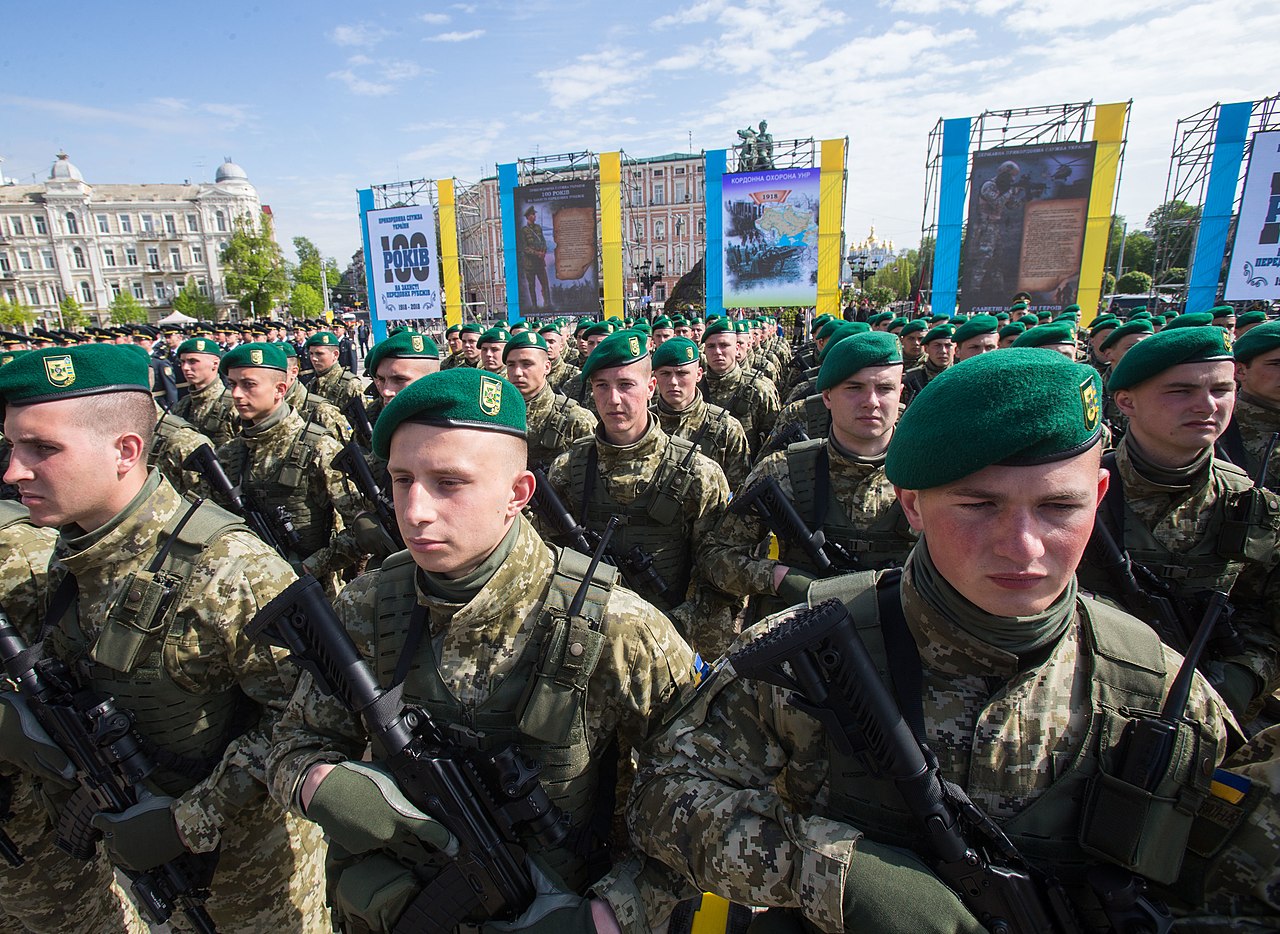 Ukrainian Border Guards at a parade. Photo: Markiv Mykhailo.