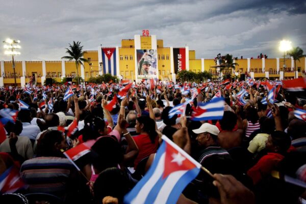 Thousands of Cubans gather to celebrate the country’s National Rebellion Day, a yearly commemoration of the Cuban revolution. Photo: Hampton/File photo.