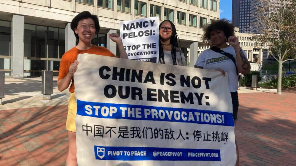 Boston activists advocate for peaceful relations between the US and China. Photo: Pivot to Peace.