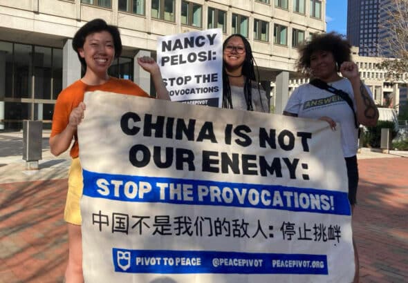 Boston activists advocate for peaceful relations between the US and China. Photo: Pivot to Peace.