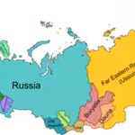 This isn’t Budanov’s map, but is similar. If you google US aim to partition Russia and click on images, you get a number of variations. Photo: Urban ramblings.