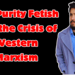 Photo of Carlos Garrido (right) next to a caption with the title of his book "The Purity Fetish and the Crisis of Western Marxism." Photo: Midwestern Marx.