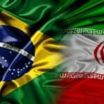 Brazil (left) and Iranian (right) flags. Photo: Kawsachun News.