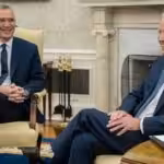 The US President Joe Biden (Right) met NATO Secretary-General Jens Stoltenberg (Left) at the White House, Washington, June 13, 2023. Photo: Alex Wong/Getty Images.