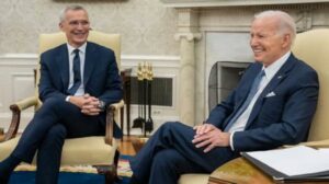 The US President Joe Biden (Right) met NATO Secretary-General Jens Stoltenberg (Left) at the White House, Washington, June 13, 2023. Photo: Alex Wong/Getty Images.