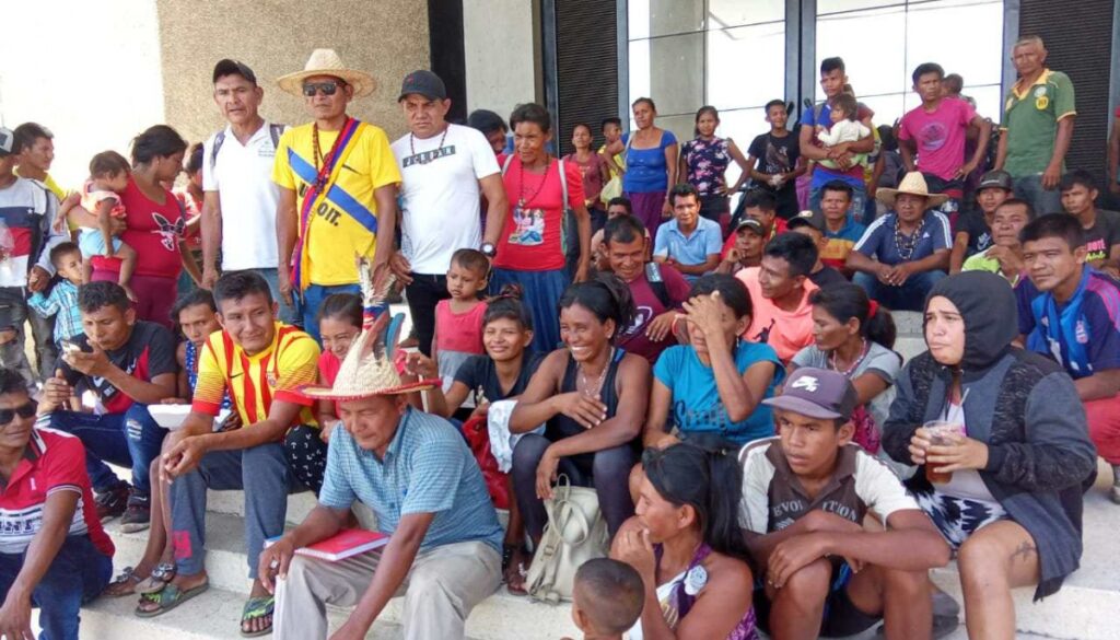 Yukpas take over the Palace of Justice in Maracaibo to demand the freedom of detained indigenous people. Photo: Venezuelanalysis.com/File photo.