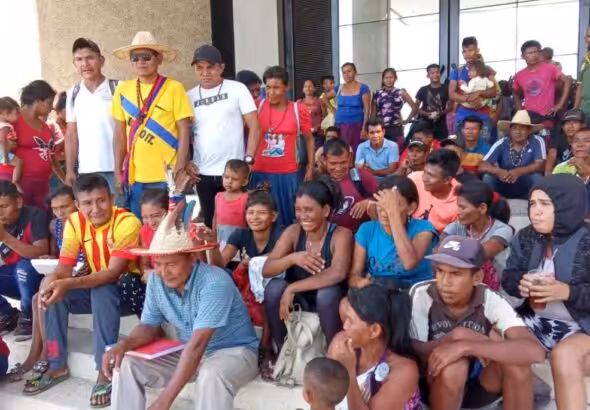 Yukpas take over the Palace of Justice in Maracaibo to demand the freedom of detained indigenous people. Photo: Venezuelanalysis.com/File photo.