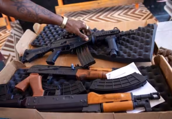 Weapons in Port-au-Prince, Haiti. Photo: File photo.