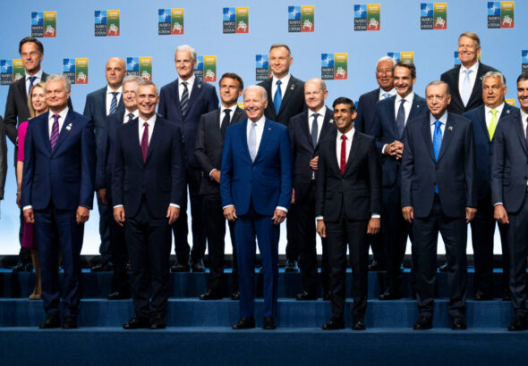 Leaders of the NATO member countries at the group’s summit in Vilnius, Lithuania, on July 11, 2023. Photo: Doug Mills/The New York Times.