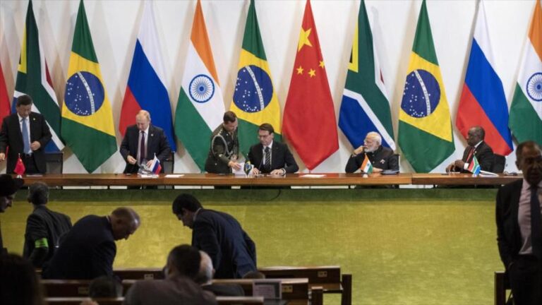 Presidents of the BRICS member countries during a meeting in Brasilia, Nov. 14, 2019. Photo: HispanTV.
