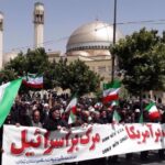 Picture taken in Zanjan on July 21, 2023, shows the people of the northwestern Iranian city protesting desecration of the Holy Qur'an in Sweden. Photo: Fars News Agency.