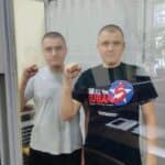 Aleksander Kononovich and Mikhail Kononovich appear for trial. Photo: via Facebook.