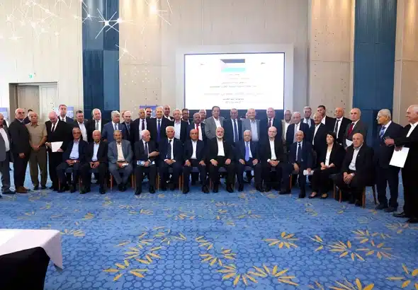 Delegation to the meeting of secretaries general of the Palestinian factions held in Egypt, July 30, 2023. Photo: WAFA.