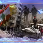 Compliation image of the destruction Israel brought to South Lebanon amidst the July War of 2006. Photo: Press TV.