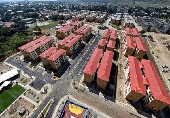 Housing complex built in Aragua state in 2022. Photo: Twitter/@PSUV/File photo.