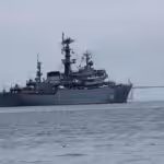 Russian Smolnyy Class training ship Perekop sailing at the waters of Lake Maracaibo, Venezuela, on Sunday, July 23, 2023. Photo: Twitter/@ArmadaFANBVzla.