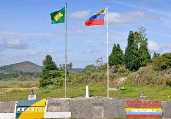 The VB8 monument marking the boundary line between Venezuela and Brazil. Photo: Últimas Noticias.