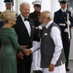 US President Joe Biden and first lady Jill Biden welcome Indian Prime Minister Narendra Modi to the White House on June 22, 2023, in Washington, DC. Photo: Anna Moneymaker/Getty Images.