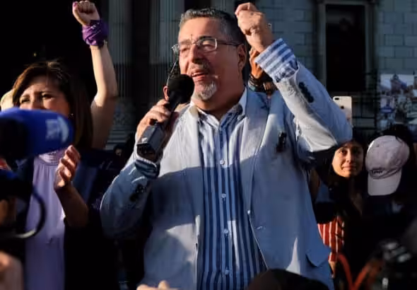 Guatemalan presidential candidate Bernardo Arévalo. Photo: Reuters.