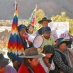 Assembly of numerous indigenous communities in Purmamarca, Jujuy. Photo: Twitter/@telesisaoficial.
