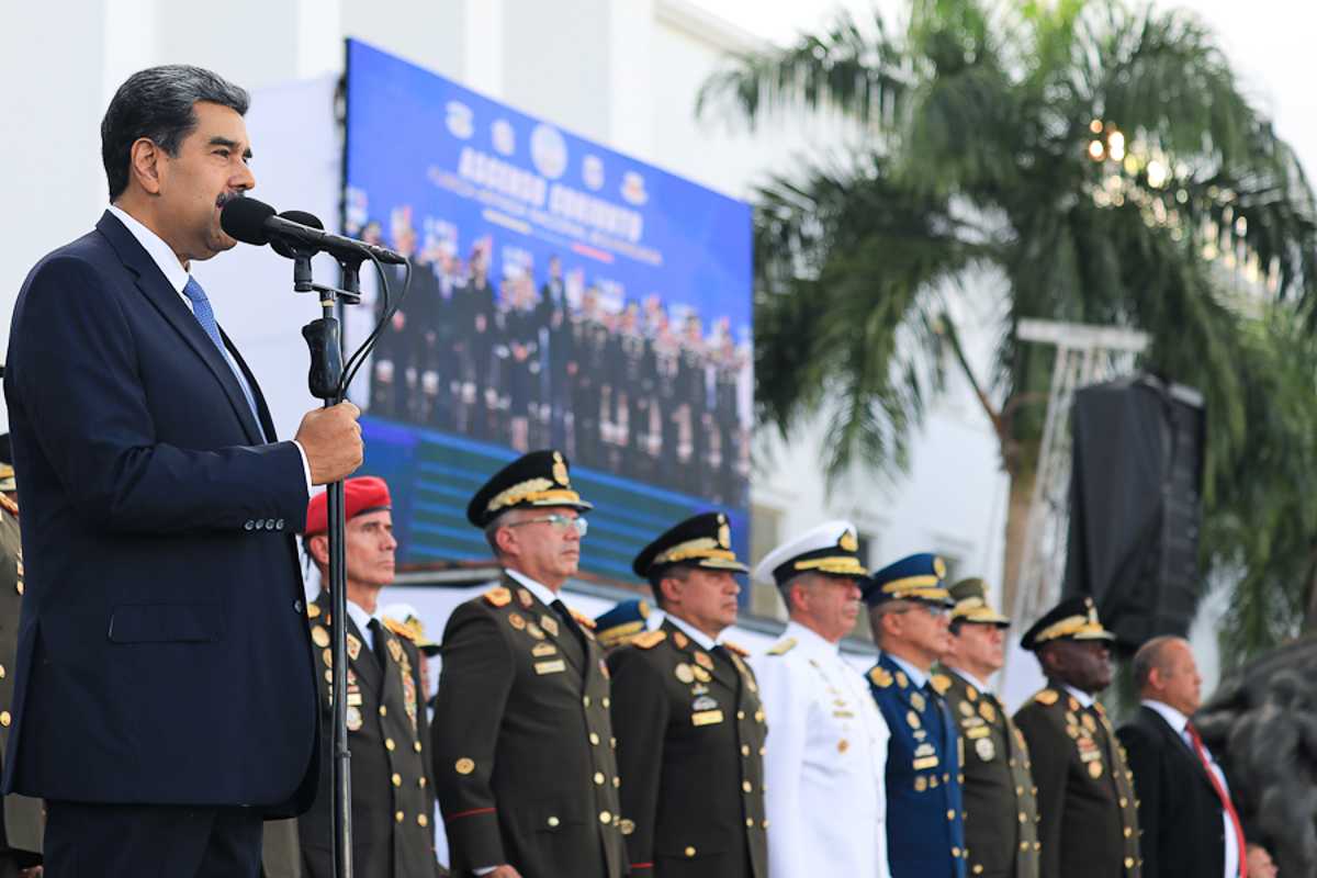 Venezuelan President Nicolás Maduro speaks at the graduation ceremony of the FANB in the Military University of Venezuela, July 7, 2023. Photo: Presidential Press/Zurimar Campos.