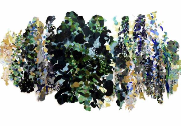 Samia Halaby (Palestine), Palestine, from the Mediterranean Sea to the Jordan River, 2003. Photo: The Tricontinental.