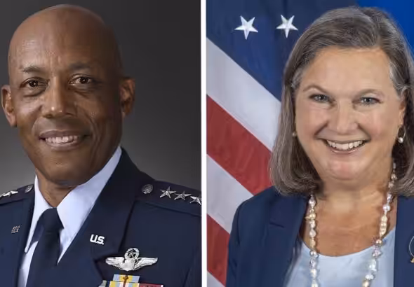 Charles Q Brown Jr. (left) and Victoria Nuland (right). Photo: catlinjohnstone.com/file photo.