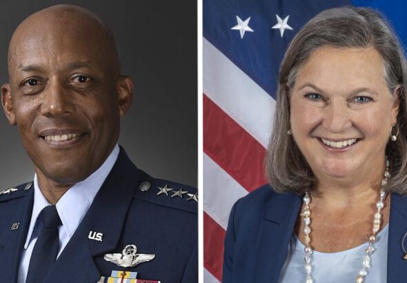 Charles Q Brown Jr. (left) and Victoria Nuland (right). Photo: catlinjohnstone.com/file photo.