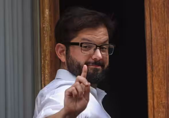 Chilean President Gabriel Boric. Photo: Al Mayadeen.