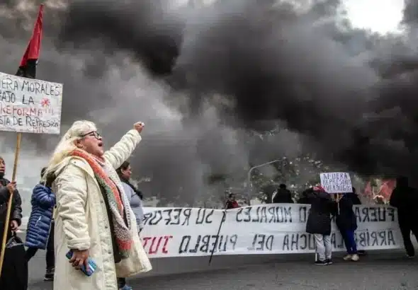 Indigenous people protest for land in Jujuy, Argentina. Photo: VoveTucuman/File photo.