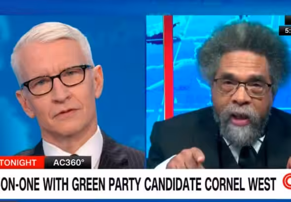 CNN interview of US presidential candidate Cornel West. Photo: caitlinjohnstone.com/file photo.