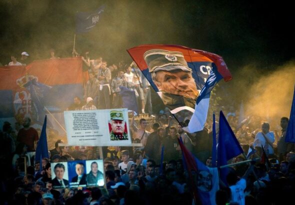 Serbian demonstrations against the arrest of Ratko Mladic. Photo: The New York Times.